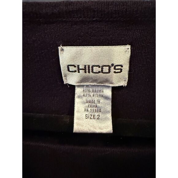 Chico's black long sleeve sweater size large - Picture 3 of 3